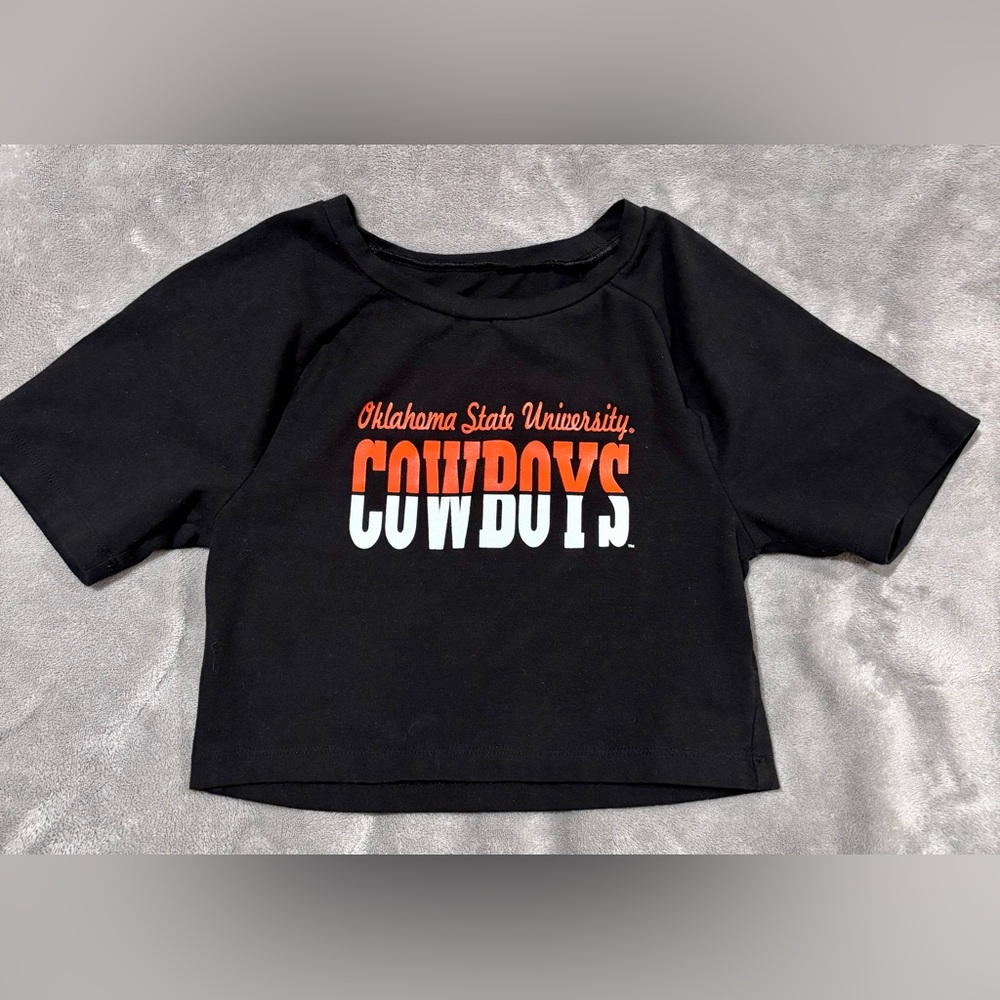 Champion Black OKLAHOMA STATE COWBOYS Copped T-shirt